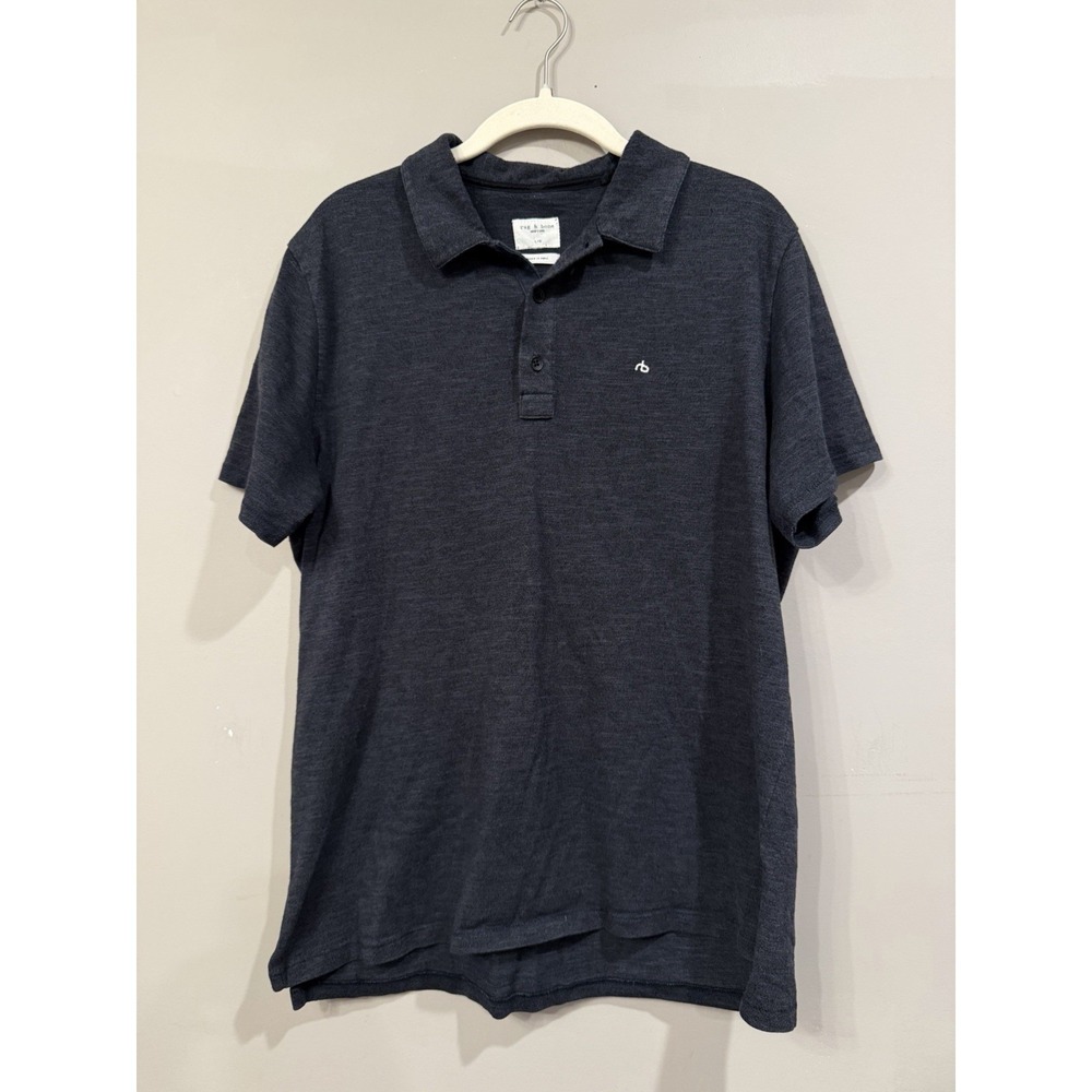 Rag And Bone Henley T Shirt Men's Large Dark Grey Short‎ Sleeve Casual Stylish